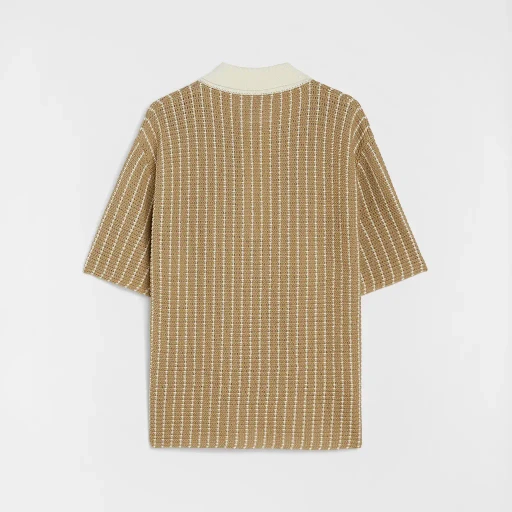 Cotton Knit Polo T-Shirt