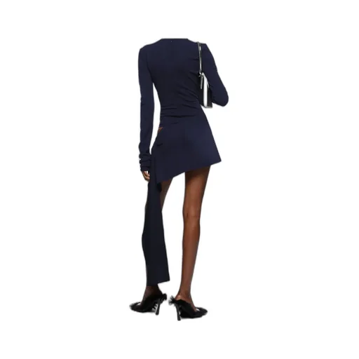The Attico Asymmetric Hem Mini Dress