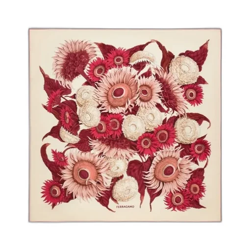 Sunflower Printed Silk Scarf
