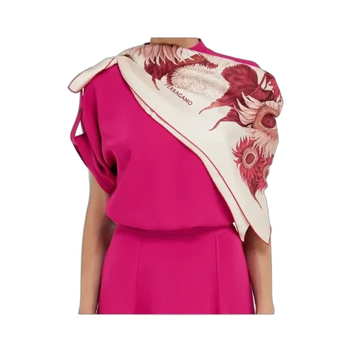 Sunflower Printed Silk Scarf
