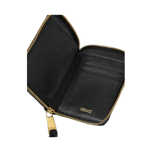 Versace Logo-Lettering Zipped Wallet