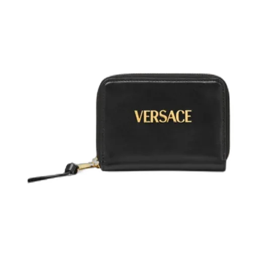 Versace Logo-Lettering Zipped Wallet