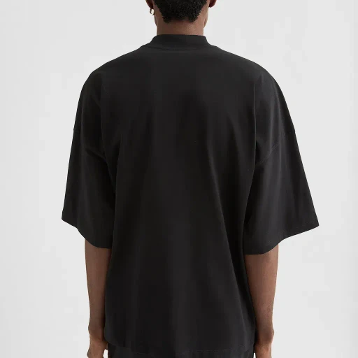 Cotton Mock-Neck T-Shirt