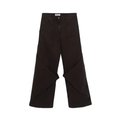 The Attico Panelled Wide Leg Trousers