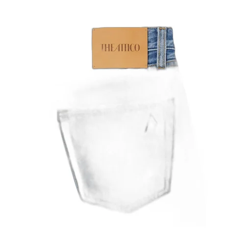 The Attico Logo Patch Long Jeans