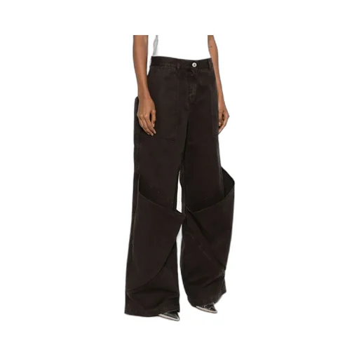 The Attico Panelled Wide Leg Trousers