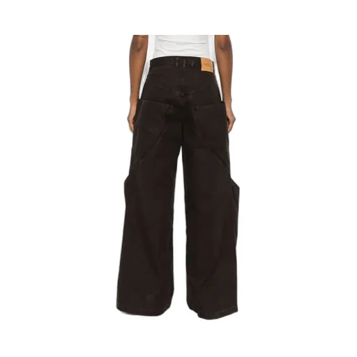 The Attico Panelled Wide Leg Trousers