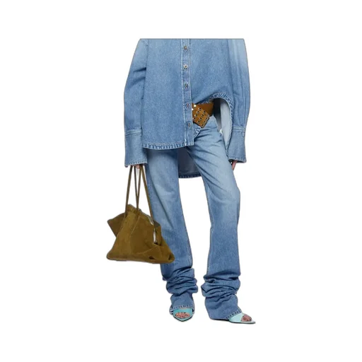 The Attico Logo Patch Long Jeans