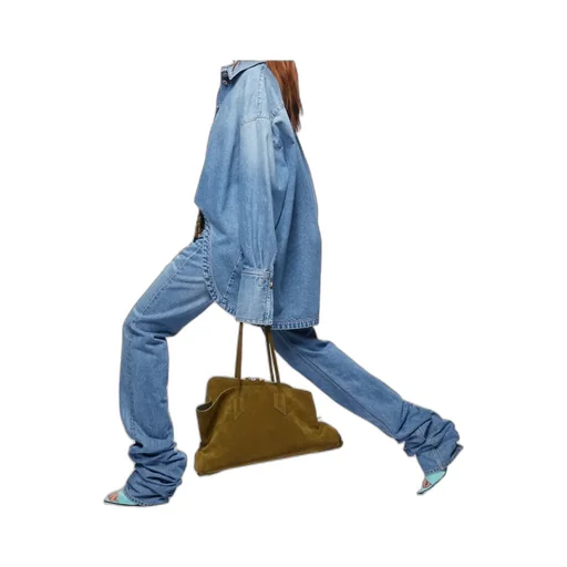 The Attico Logo Patch Long Jeans