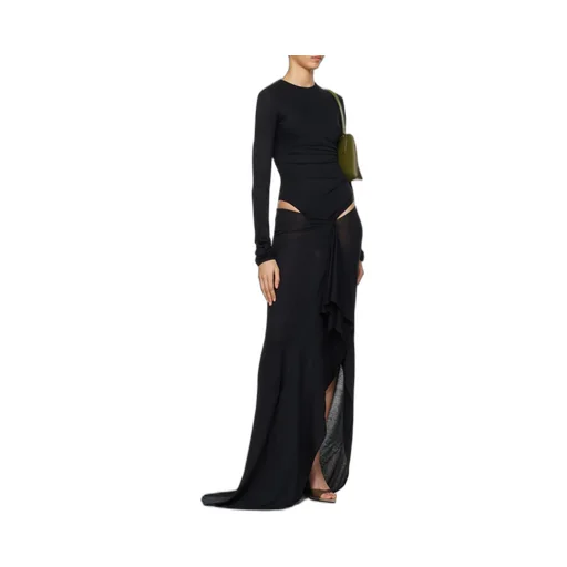 The Attico Cut-Out Draped Maxi Dress
