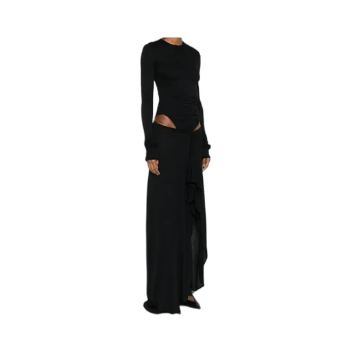 The Attico Cut-Out Draped Maxi Dress