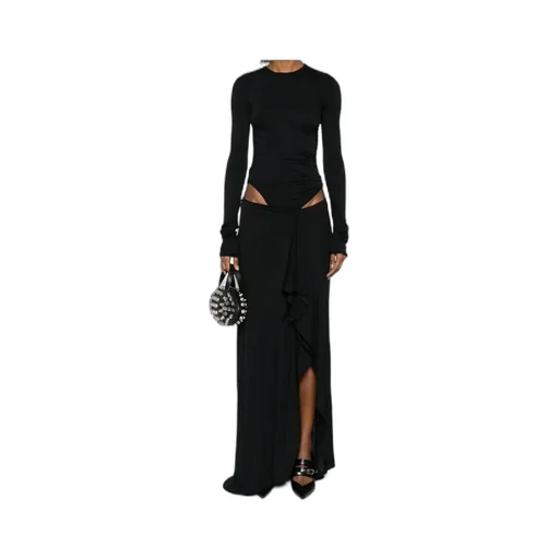 The Attico Cut-Out Draped Maxi Dress