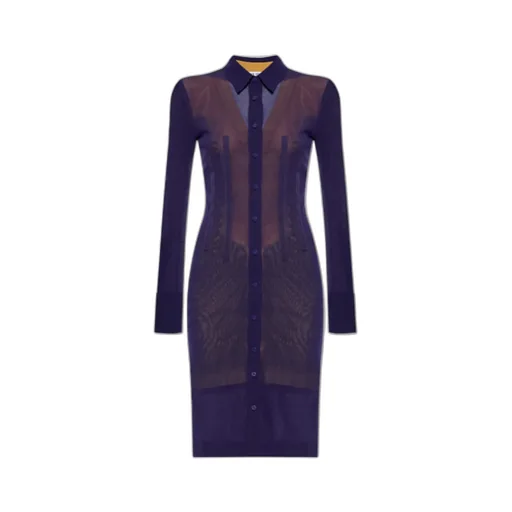 The Attico Semi-Sheer Shirt Dress