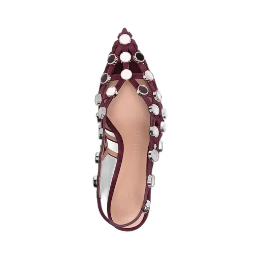 The Attico Grid Slingback Pumps