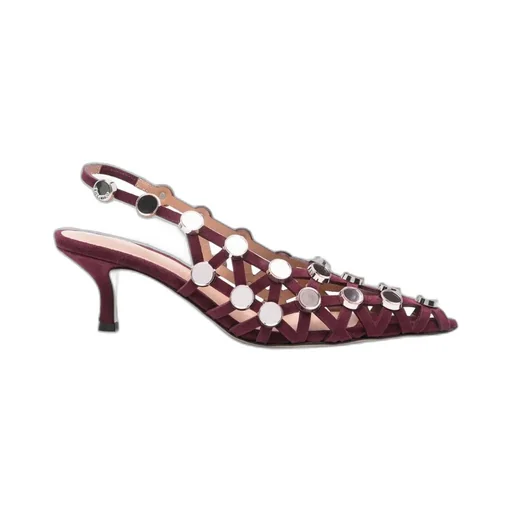 The Attico Grid Slingback Pumps