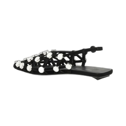 The Attico Grid Slingback Ballerina Flats