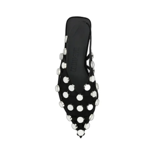 The Attico Grid Slingback Ballerina Flats