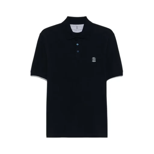 Brunello Cucinelli Logo Detailed Short-Sleeved Polo Shirt