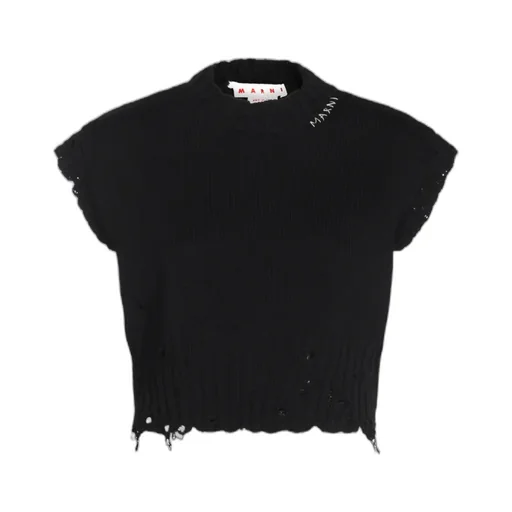 Marni Distressed Knitted Top