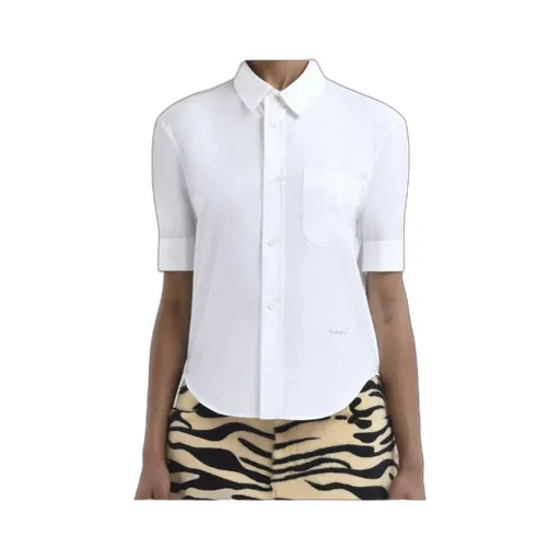 Marni Short-Sleeved Curved Hem Shirt