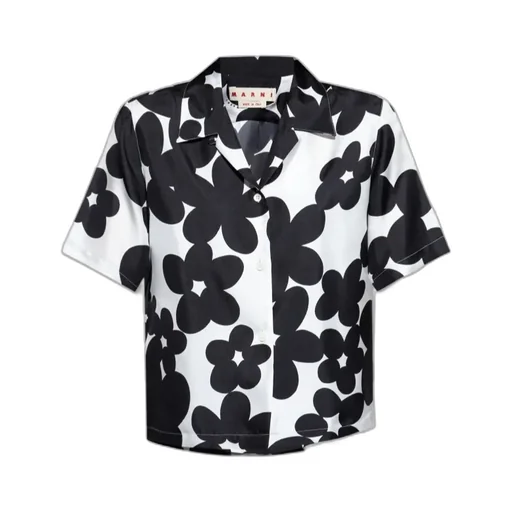 Marni Floral Printed Short-Sleeve Shirt