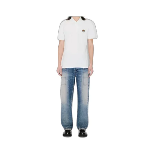 Kenzo Happy Tiger Embroidered Slim Polo Shirt