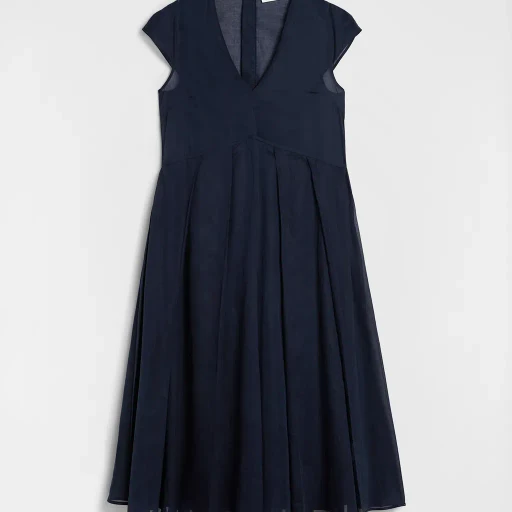 Cotton Organdy Pleated Dress