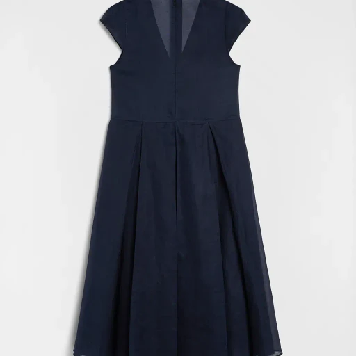 Cotton Organdy Pleated Dress