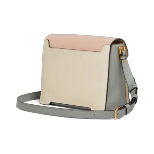 Light Pink, White E Grey Leather Trunkaroo Medium Shoulder Bag