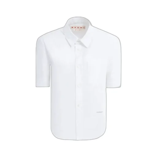 Marni Short-Sleeved Curved Hem Shirt