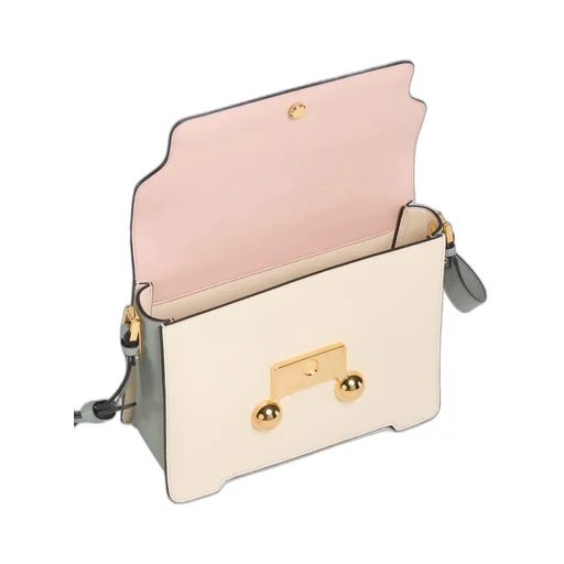 Light Pink, White E Grey Leather Trunkaroo Medium Shoulder Bag