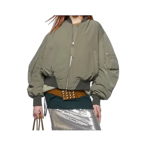 The Attico Anja Zipped Bomber Jacket