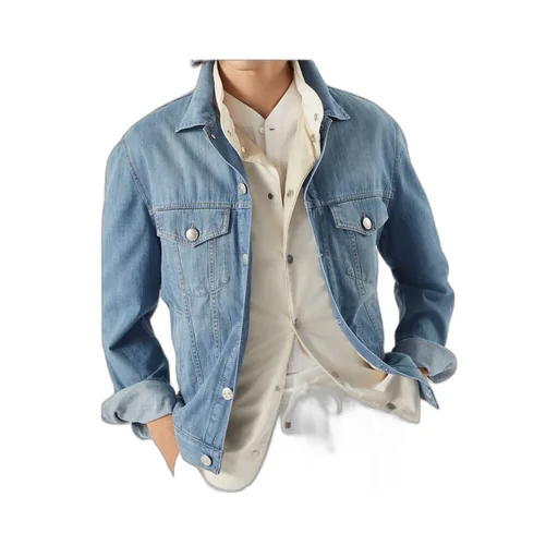 Brunello Cucinelli Lightweight Old Denim Four-Pocket Jacket