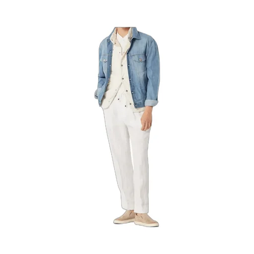 Brunello Cucinelli Lightweight Old Denim Four-Pocket Jacket