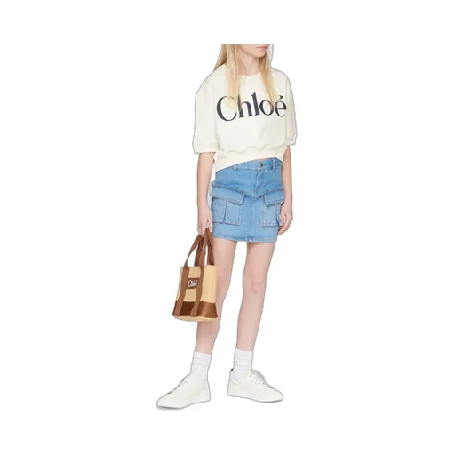 Chloé Kids Logo Printed Crewneck Sweatshirt