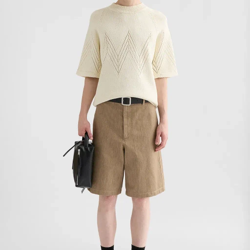 Cotton Pointelle T-Shirt