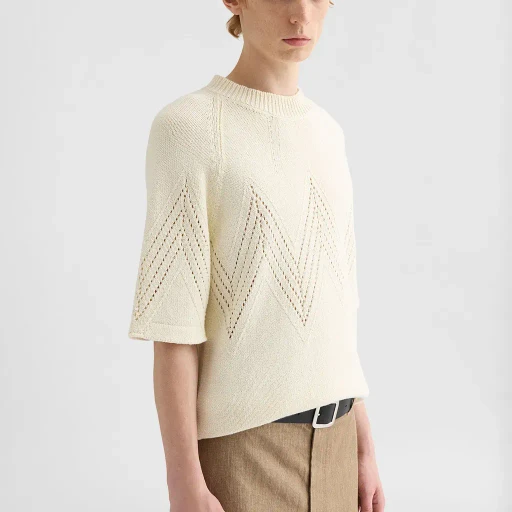 Cotton Pointelle T-Shirt