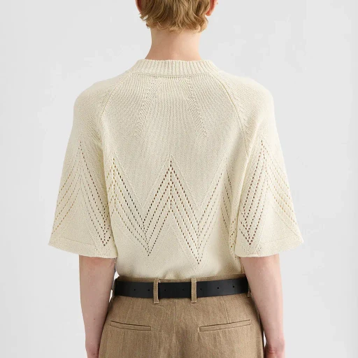 Cotton Pointelle T-Shirt