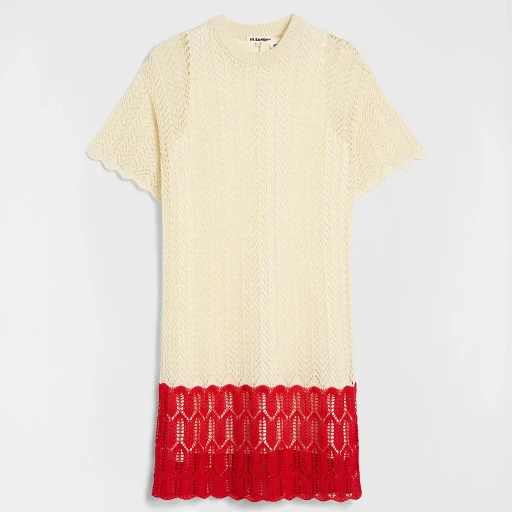 Cotton Pointelle Mini Dress
