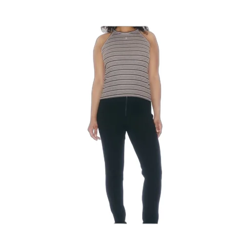 Monogram-Embroidered Striped Organic Cotton Tank Top