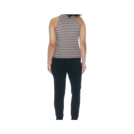 Monogram-Embroidered Striped Organic Cotton Tank Top