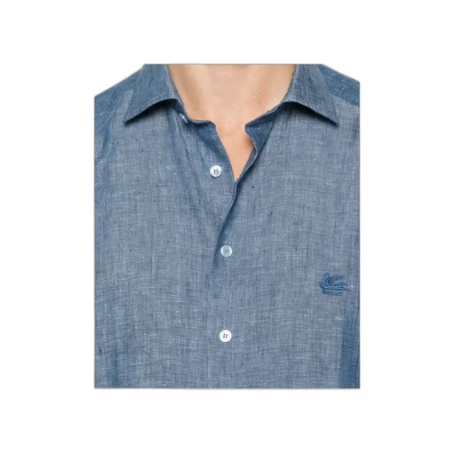 Etro Logo Embroidered Long Sleeved Shirt