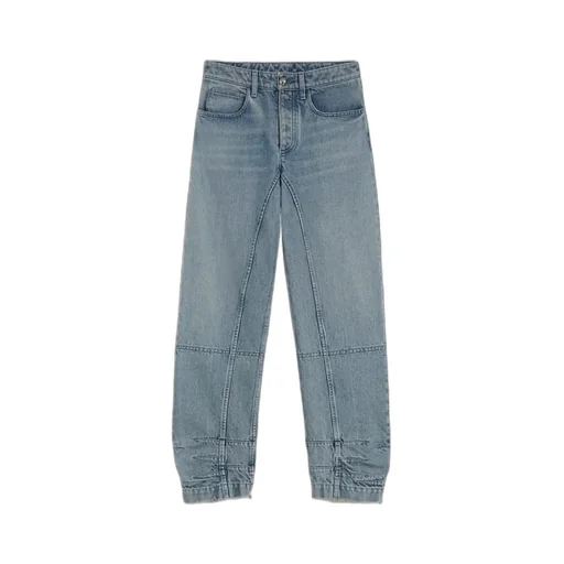 Jil Sander Tapered-Leg Frayed-Hem Jeans