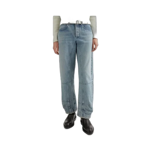 Jil Sander Tapered-Leg Frayed-Hem Jeans