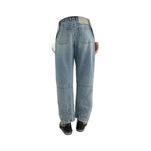 Jil Sander Tapered-Leg Frayed-Hem Jeans