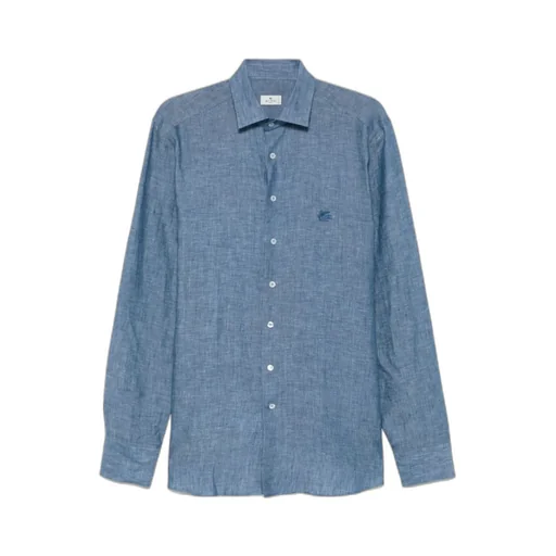 Etro Logo Embroidered Long Sleeved Shirt