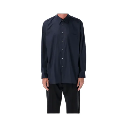 Comme Des GarÇOns Shirt Curved Hem Buttoned Shirt