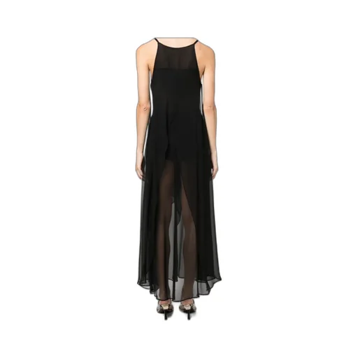 Semi-Sheer Silk Slip Dress