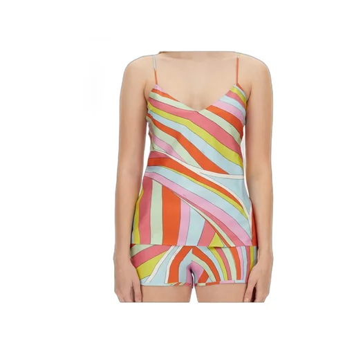 Iride-Print Silk Camisole Top
