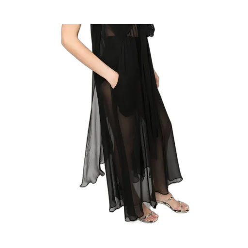 Semi-Sheer Silk Slip Dress